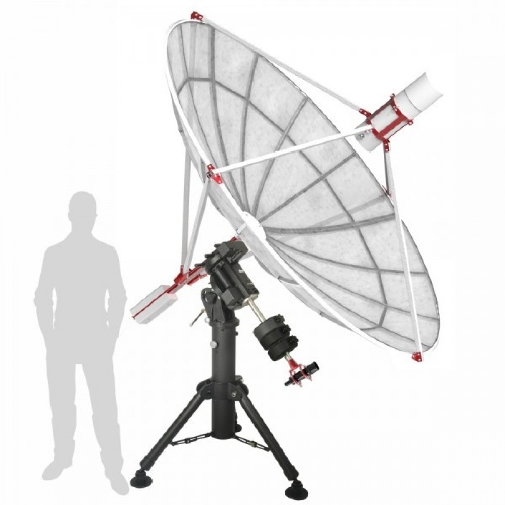 SPIDER230C 2.3m Compact Radio Telescope with H142One Receiver with EQ8
