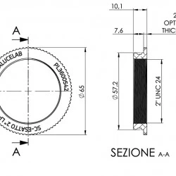Primaluce Lab Adapter between ESATTO 2" LP for Telescopes with SC Thread