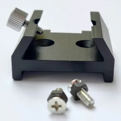 SkyWatcher-style Shoe for Finderscope Bracket with 2 Holes - BLACK - M4 Screws