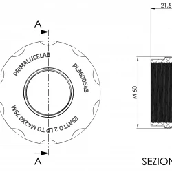 Primaluce Lab Adapter with Stop Ring for ESATTO 2" LP for Cameras with T2-thread